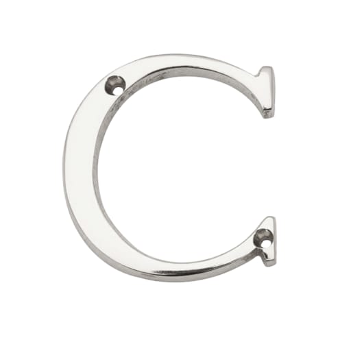 Carlisle Brass Door Letter Face Fix 'C' Polished Chrome