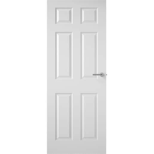 Premdor Internal 6 Panel Textured White Primed Door 1981 x 838 x 35mm