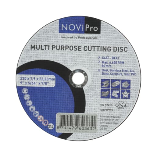 NOVIPro Multi Purpose Cutting Disc 230 x 1.9 x 22.20mm