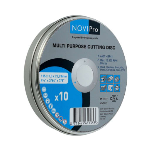 NOVIPro Multi-Purpose Cutting Discs 115mm Pack of 10