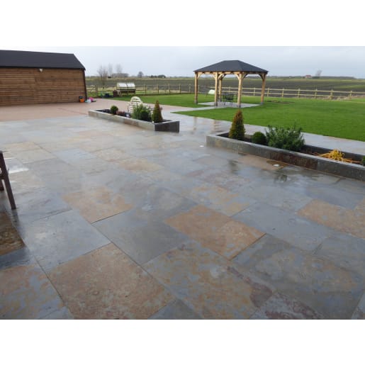 Natural Paving Single Size Flagstones 900 x 600mm Copper Slate