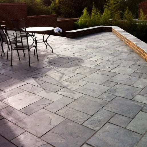 Natural Paving Single Size Flagstones 900 x 600mm Black Slate