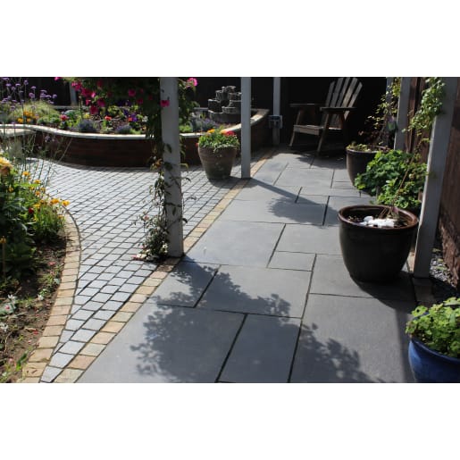 Natural Paving Single Size Flagstones 900 x 600mm Carbon Black