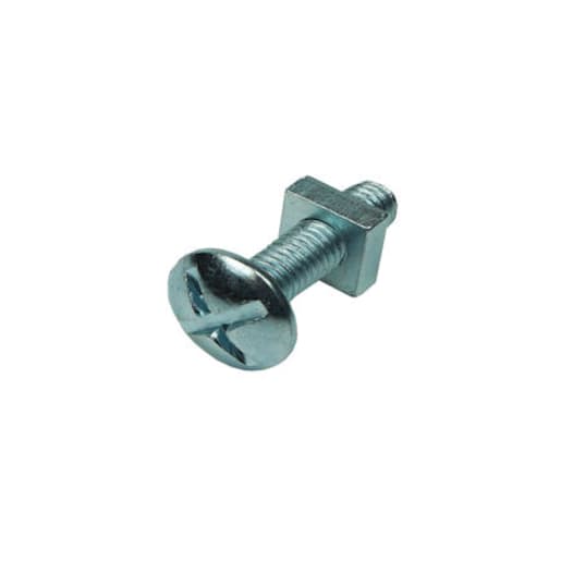 Unifix Roofing Bolt & Nut M6 x 25mm Bright Zinc Plated Bag of 25