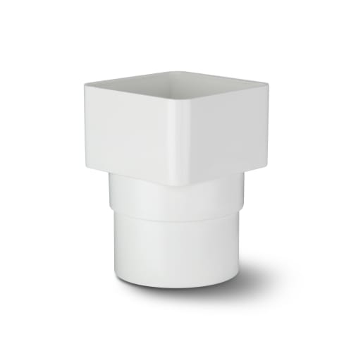 Polypipe Rainwater Drainage Square Downpipe Standard Hopper 65 x 68mm White