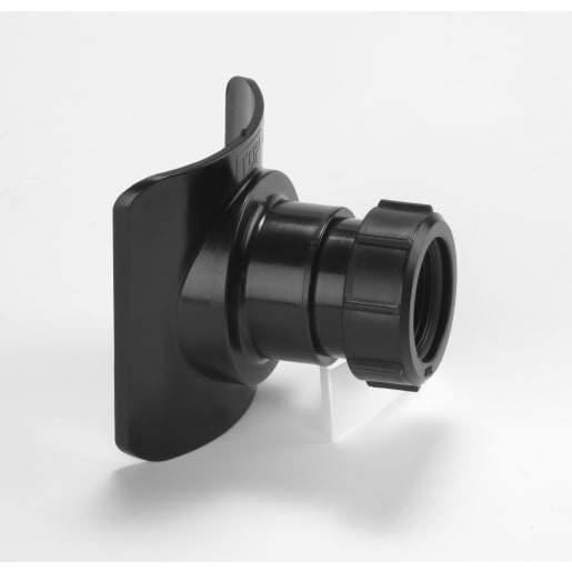 McAlpine Mechanical Soil Pipe Boss Connector Black