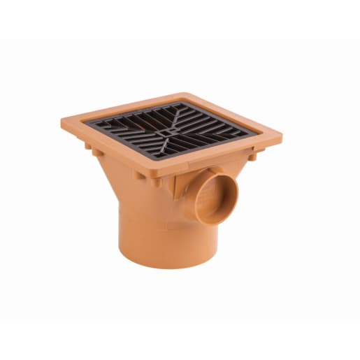 Wavin OsmaDrain Solvent Socket Plain Hopper 110mm Brown