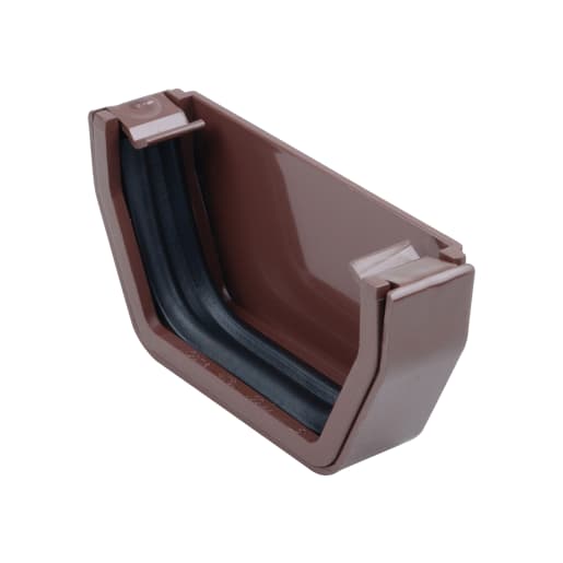 Wavin Osma SquareLine Stopend External 100mm Brown