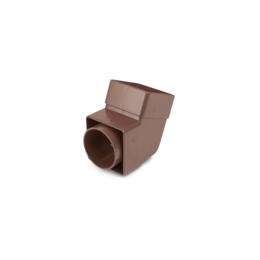 Wavin Osma SquareLine Offset Bend Socket 61mm Brown