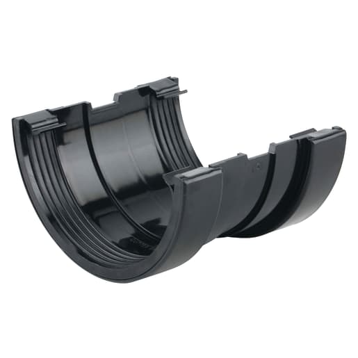 Wavin Osma SuperLine Gutter Union 125mm Black