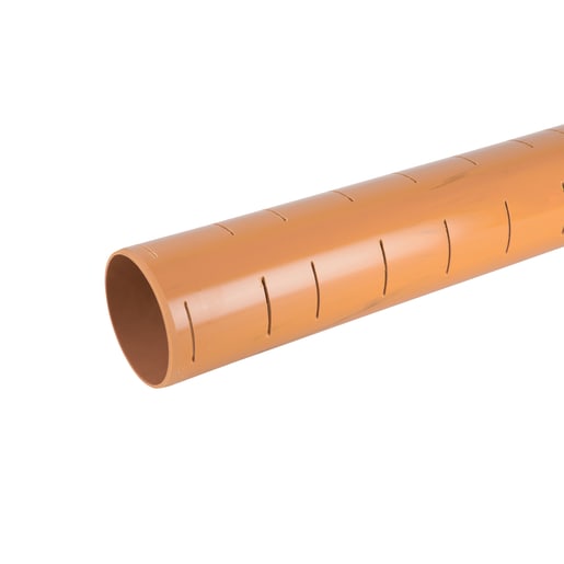 Wavin OsmaDrain Plain Ended Slotted Pipe 160mm Length 6m