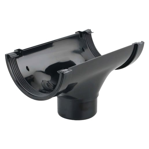 Wavin Osma RoofLine Running Outlet 150mm Black