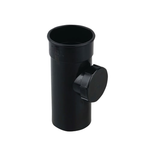 Wavin Osma RoundLine Access Pipe With Screwed Door 68mm Black