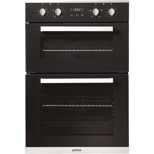 Prima+ Built-In Double Electric Oven Black