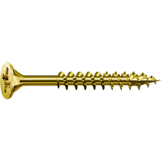 SPAX YELLOX Coated Universal Woodscrews PZ2 Bit Recess 5.0 x 100mm Box of 100