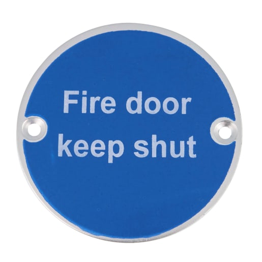 Raptor Fire Door Keep Shut Sign 76mm<BR>Pack of 2