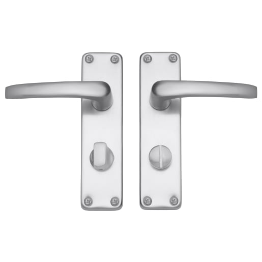 Raptor Aluminium Bathroom / Privacy Handle<BR>Satin Aluminium