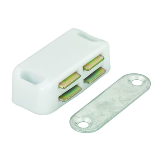 Raptor Magnetic Catch 62mm White Pack of 2 