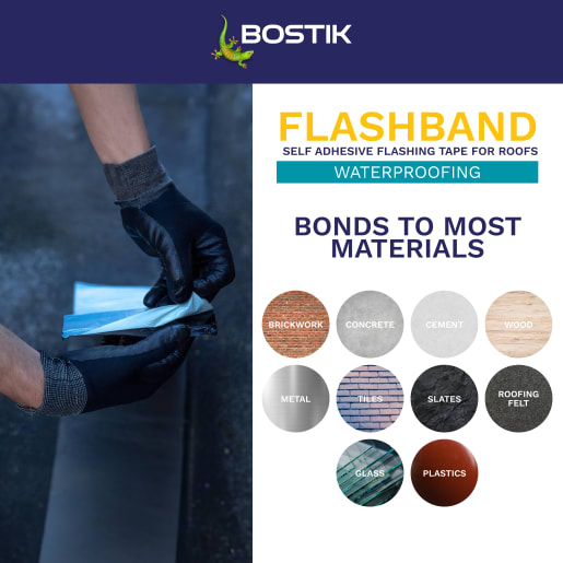 Bostik Flashband Flashing Tape 10M x 225mm Grey