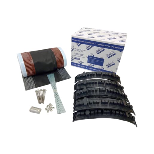 6m Roll Out Integrated Dry Fix Ridge Kit Black