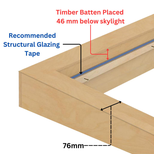 Sterling 300 x 300mm Insulated Upstand for Flat Roof Skylight