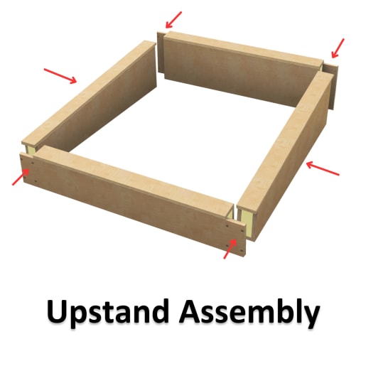 Sterling 300 x 300mm Insulated Upstand for Flat Roof Skylight
