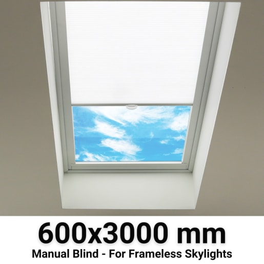 Sterling 600x3000mm Manual Blinds for Flat / Pitched Roof Skylights