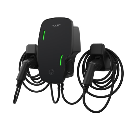 Rolec Zura Smart EV Charger 2 x up to 7.4kW Type 2 10m Tethered
