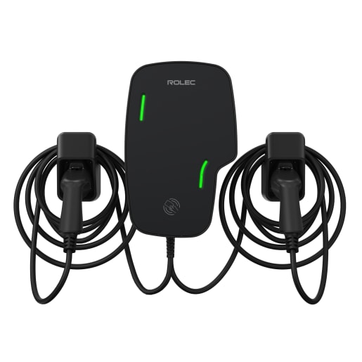 Rolec Zura Smart EV Charger 2 x up to 7.4kW Type 2 10m Tethered