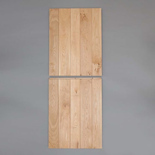Heritage 4 Ledge Stable Oak Door Rustic - Custom Size to 2150 x 950mm