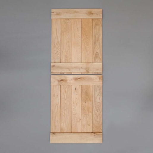 Heritage 4 Ledged Stable Oak Rustic Custom Sized Door