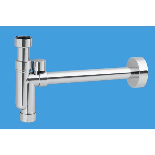 McALpine Chrome Plated Brass Basin Kit with Plastic Tubular Anti-Syphon Trap