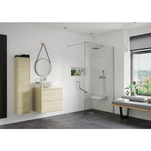 Straight 34cm Grab Rail Chrome