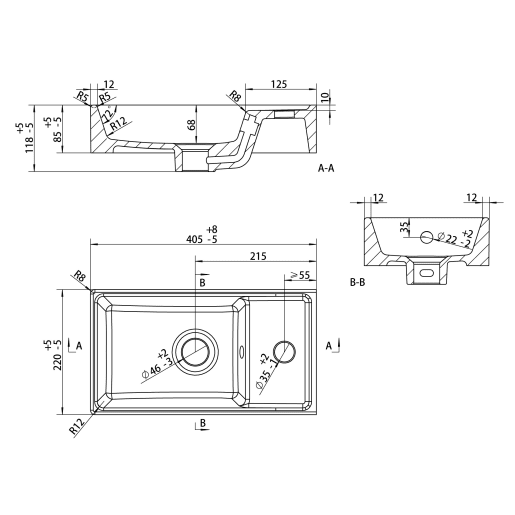 Radiance 410mm Floor Standing 1 Door Basin Unit & 1TH Basin White Gloss