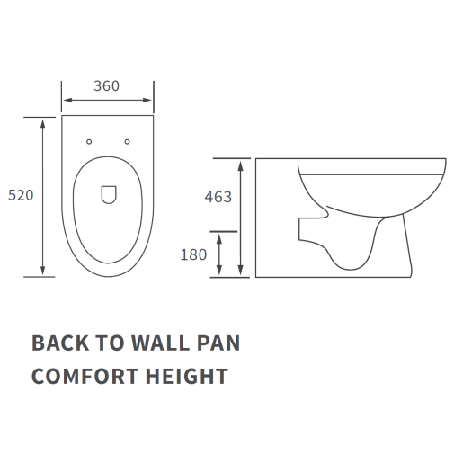 Amalie Rimless Back To Wall Comfort Height WC & Soft Close Seat