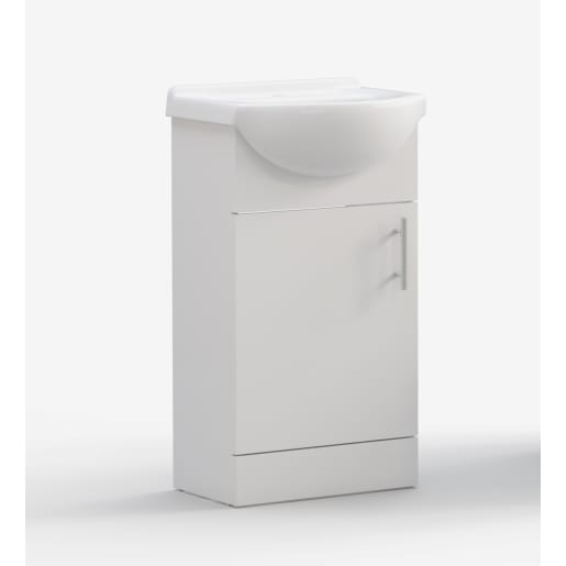 Maeve 450mm Basin Unit & Basin White Gloss