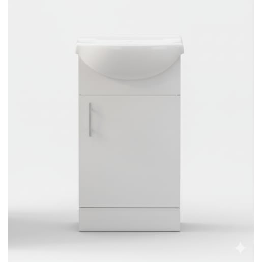 Maeve 450mm Basin Unit & Basin White Gloss