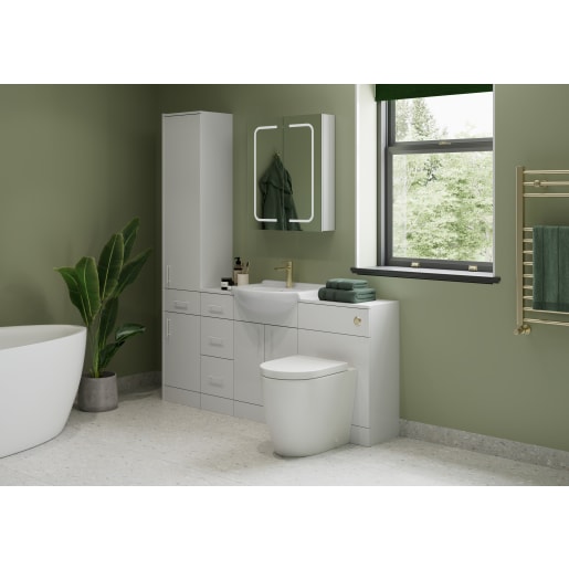 Maeve 450mm Basin Unit & Basin White Gloss
