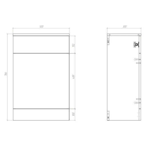 Maeve 500mm WC Unit White Gloss