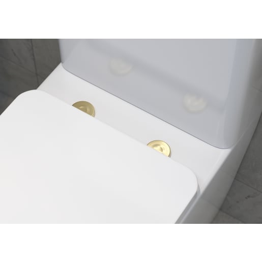 Toilet Seat Cover Caps Brushed Brass
