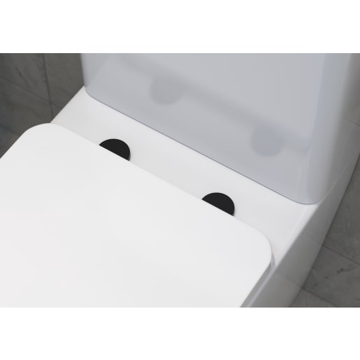 Toilet Seat Cover Caps Matt Black