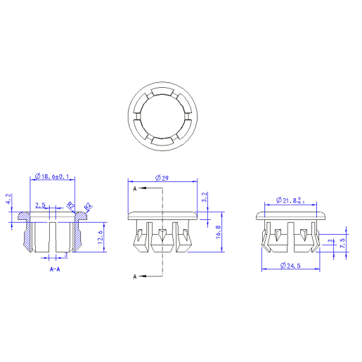 Overflow Ring Brushed Brass