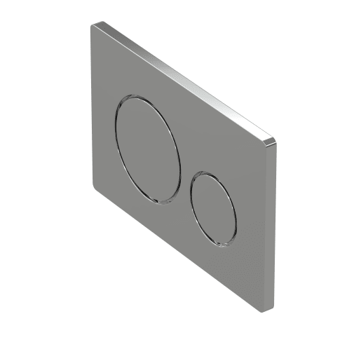 Round Push Button Flushplate Chrome