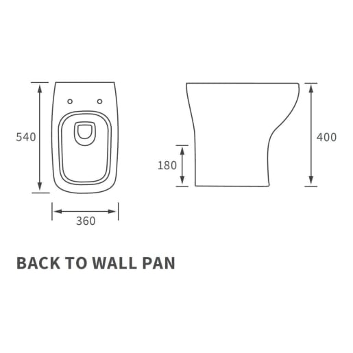 Mist Rimless Back To Wall WC & Wrapover Soft Close Seat