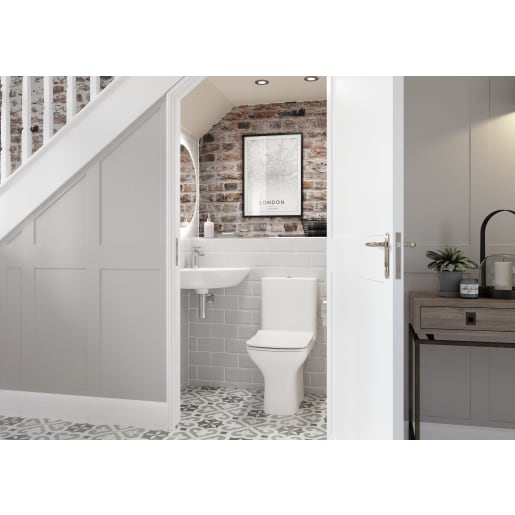 Mist Rimless Back To Wall WC & Wrapover Soft Close Seat