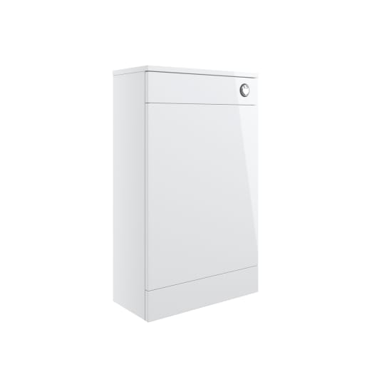 Radiance 510mm Floor Standing Furniture Pack White Gloss With Chrome Finishes