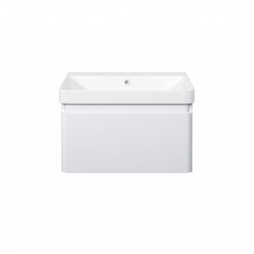 Astrid 605mm Wall Hung 1 Drawer Basin Unit & Basin Matt White