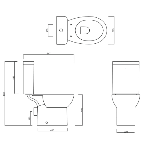 2Go Close Coupled Rimless WC & Soft Close Seat