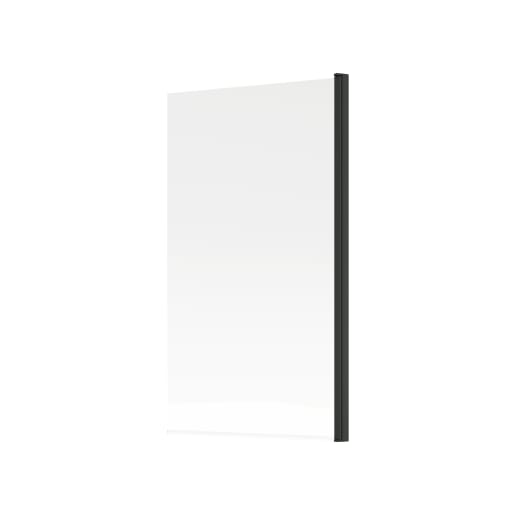 Square Bath Screen 6mm Black 800 x 1400mm