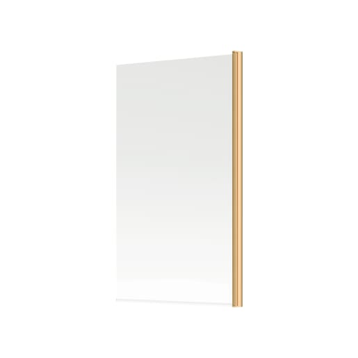 Square Bath Screen 6mm Brushed Brass 800 x 1400mm